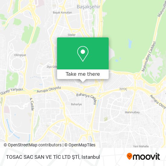TOSAC SAC SAN VE TİC LTD ŞTİ map