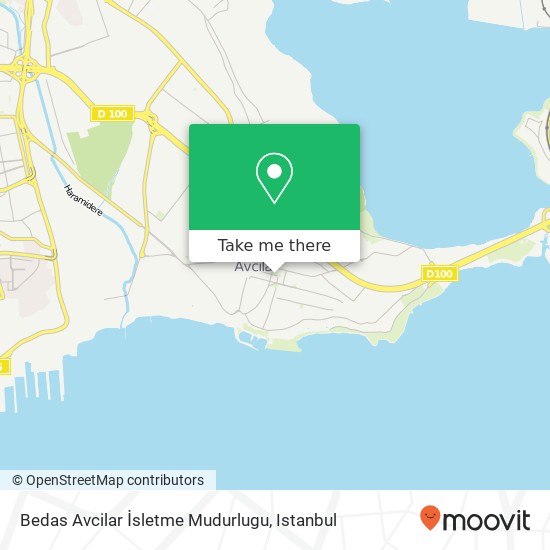 Bedas Avcilar İsletme Mudurlugu map