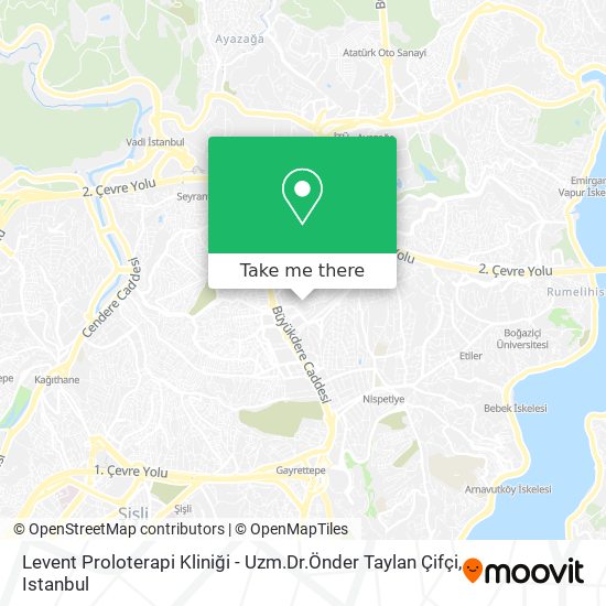 Levent Proloterapi Kliniği - Uzm.Dr.Önder Taylan Çifçi map