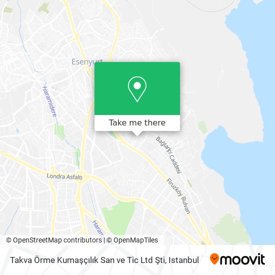 Takva Örme Kumaşçılık San ve Tic Ltd Şti map