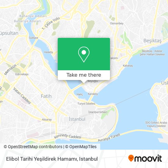 Elibol Tarihi Yeşildirek Hamamı map