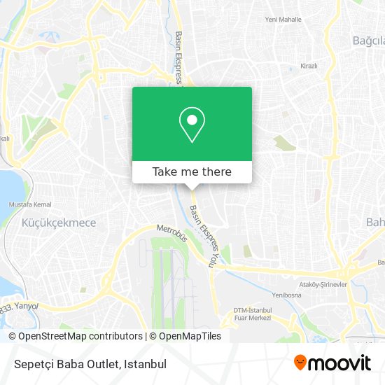 Sepetçi Baba Outlet map