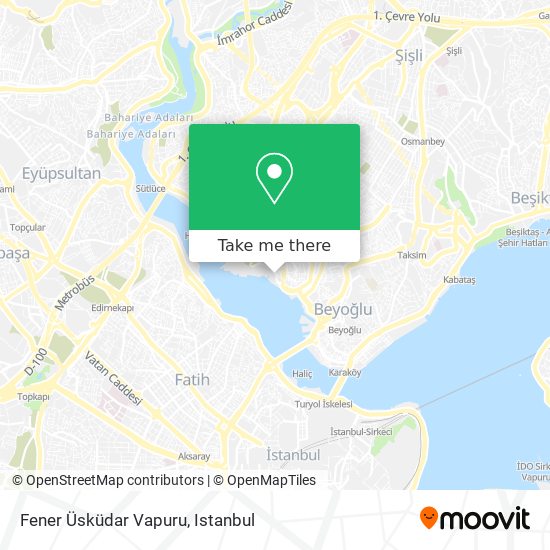 Fener Üsküdar Vapuru map