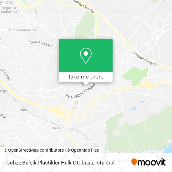 Gebze,Balçık,Plastikler Halk Otobüsü map