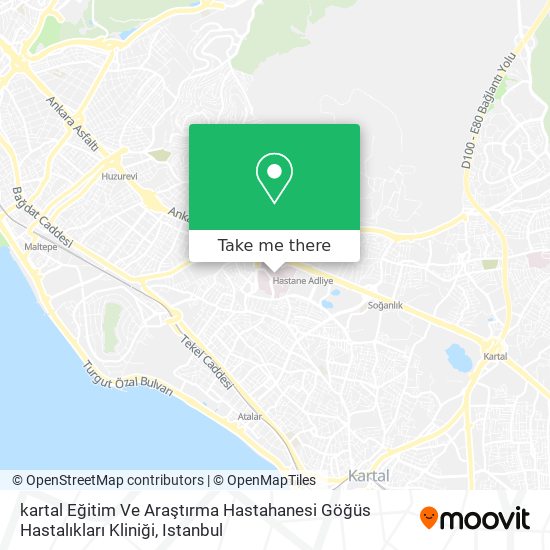 kartal Eğitim Ve  Araştırma Hastahanesi Göğüs Hastalıkları Kliniği map