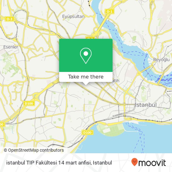 istanbul TIP Fakültesi 14 mart anfisi map