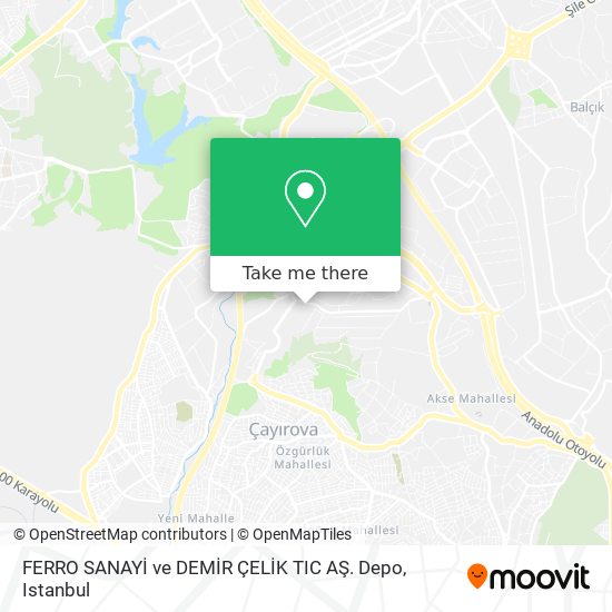 FERRO SANAYİ ve DEMİR ÇELİK TIC AŞ. Depo map