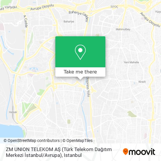 ZM UNION TELEKOM AŞ (Türk Telekom Dağıtım Merkezi İstanbul / Avrupa) map