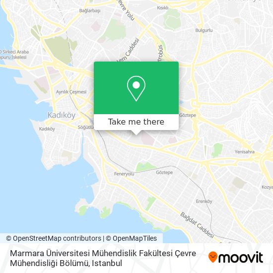 Marmara Üniversitesi Mühendislik Fakültesi Çevre Mühendisliği Bölümü map