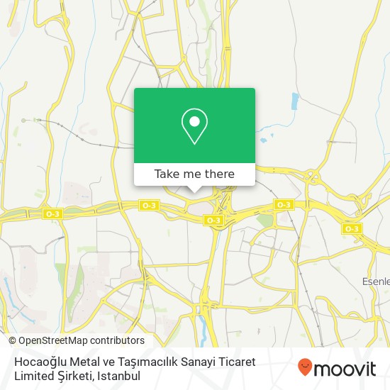 Hocaoğlu Metal ve Taşımacılık Sanayi Ticaret Limited Şirketi map