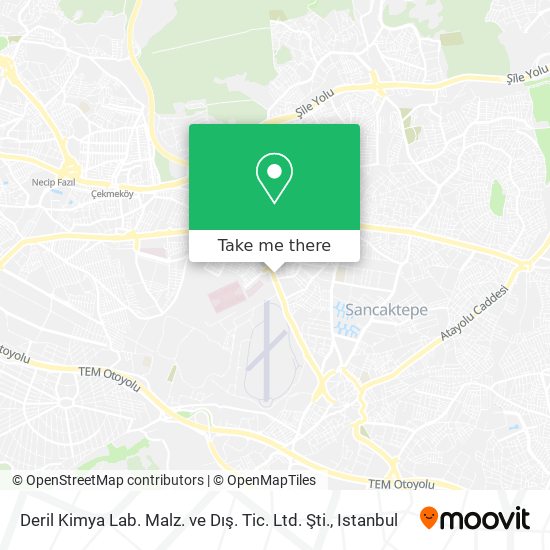 Deril Kimya Lab. Malz. ve Dış. Tic. Ltd. Şti. map