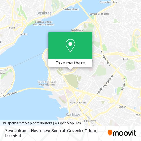 Zeynepkamil Hastanesi Santral -Güvenlik Odası map