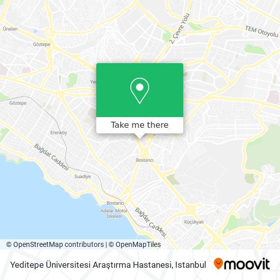 Yeditepe Üniversitesi Araştırma Hastanesi map