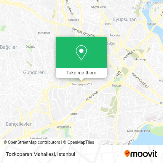 Tozkoparan Mahallesi map
