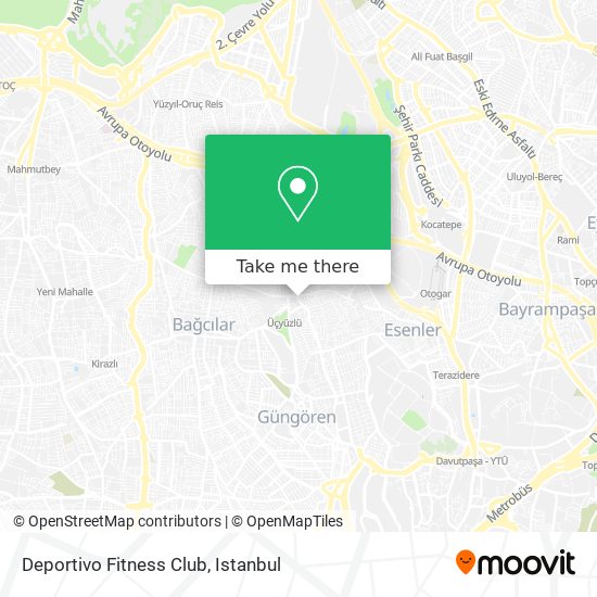 How to get to Deportivo Fitness Club in Esenler by Bus, Metro, Cable Car or  Train?