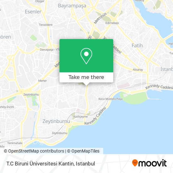 T.C Biruni Üniversitesi Kantin map