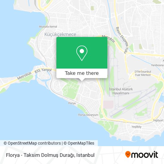 Florya - Taksim Dolmuş Durağı map