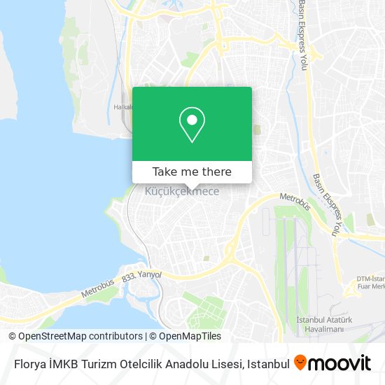 Florya İMKB Turizm Otelcilik Anadolu Lisesi map