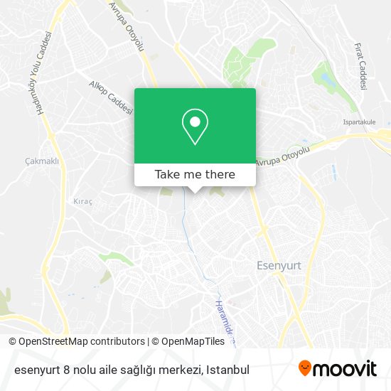 esenyurt 8 nolu aile sağlığı merkezi map