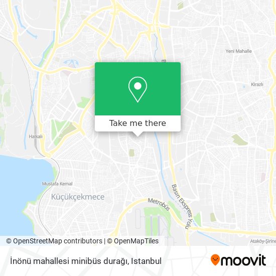 İnönü mahallesi minibüs durağı map