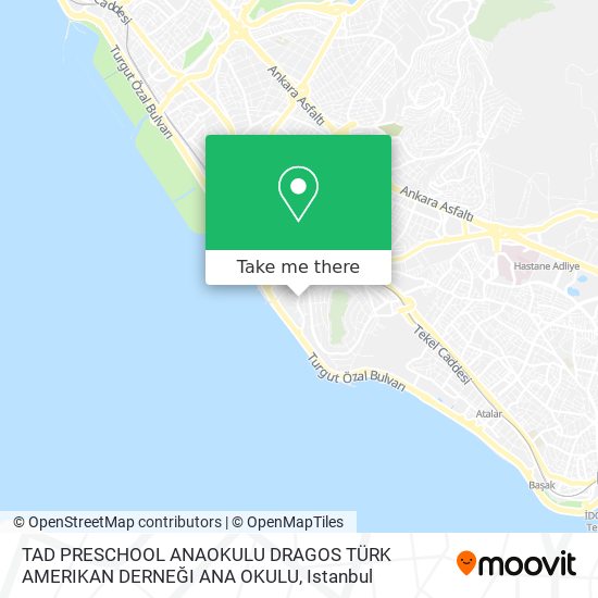 TAD PRESCHOOL ANAOKULU DRAGOS TÜRK AMERIKAN DERNEĞI ANA OKULU map