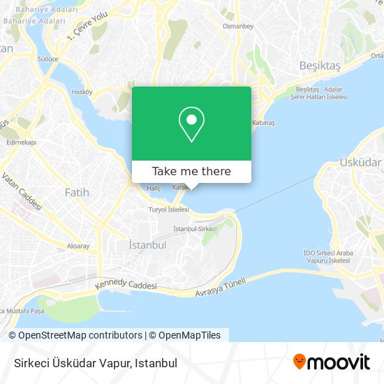 Sirkeci Üsküdar Vapur map