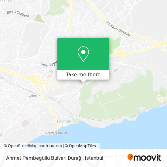 Ahmet Pembegüllü Bulvarı Durağı map
