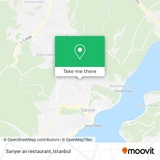 Sariyer av restaurant map