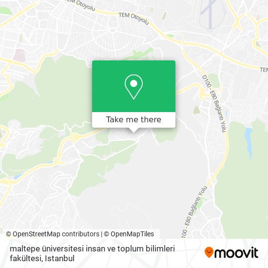 maltepe üniversitesi insan ve toplum bilimleri fakültesi map