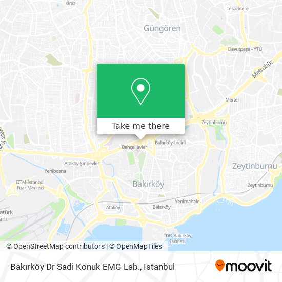 Bakırköy Dr Sadi Konuk EMG Lab. map