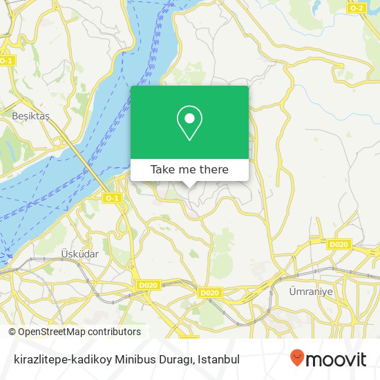 kirazlitepe-kadikoy Minibus Duragı map