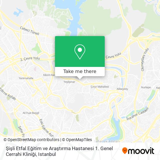 Şişli Etfal Eğitim ve Araştırma Hastanesi 1. Genel Cerrahi Kliniği map