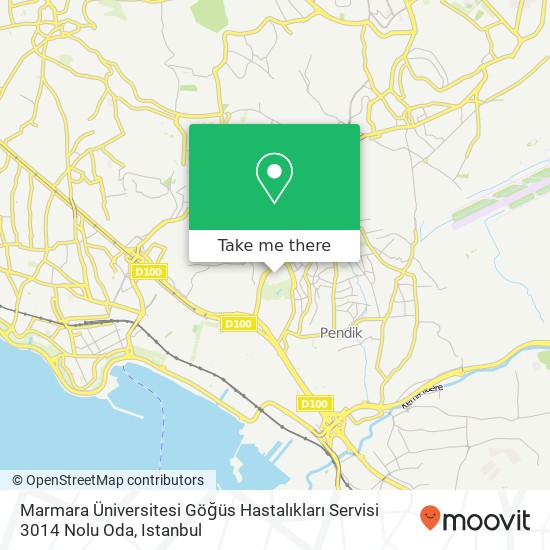 Marmara Üniversitesi Göğüs Hastalıkları Servisi 3014 Nolu Oda map