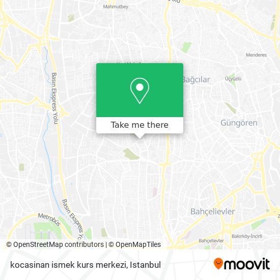 kocasinan ismek kurs merkezi map