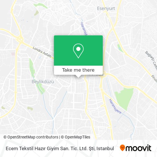 Ecem Tekstil Hazır Giyim San. Tic. Ltd. Şti map