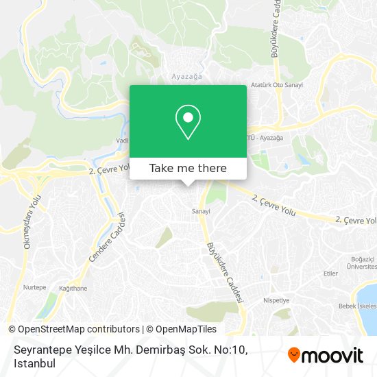 Seyrantepe Yeşilce Mh. Demirbaş Sok. No:10 map