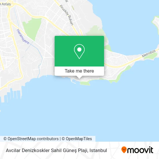 Avcilar Denizkoskler Sahil Güneş  Plaji map