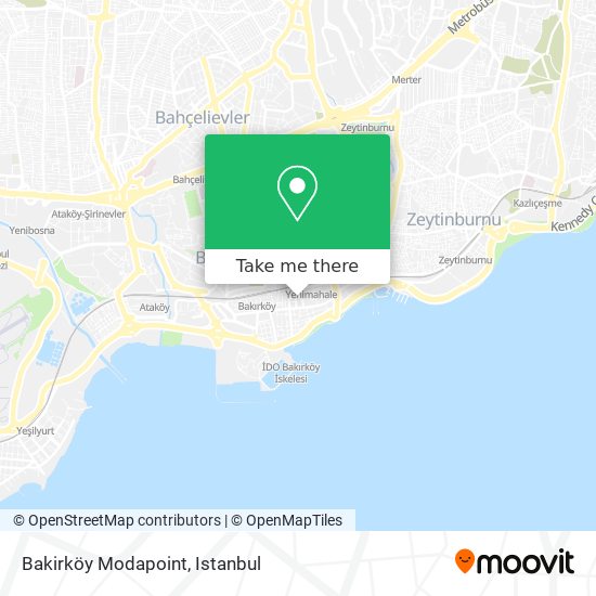 Bakirköy Modapoint map