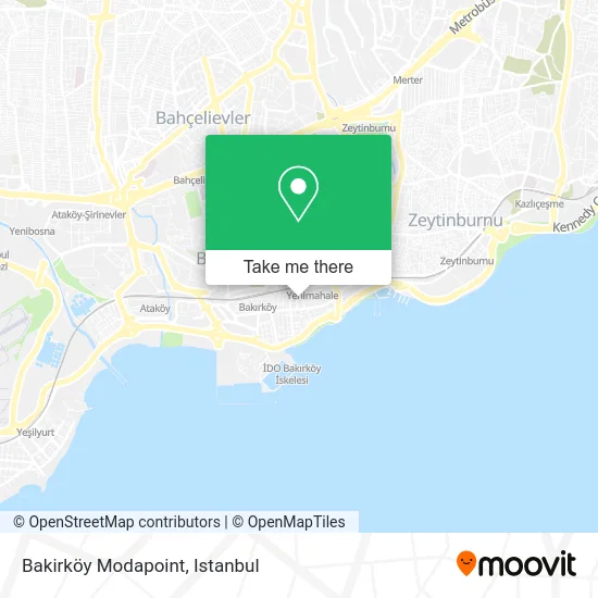 Bakirköy Modapoint map
