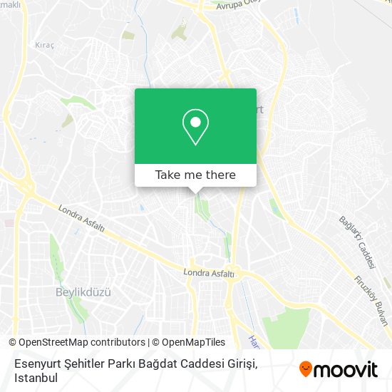 Esenyurt Şehitler Parkı Bağdat Caddesi Girişi map