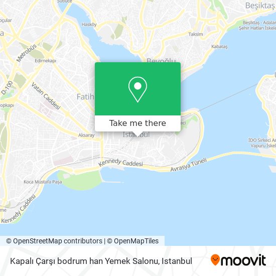 Kapalı Çarşı bodrum han Yemek Salonu map