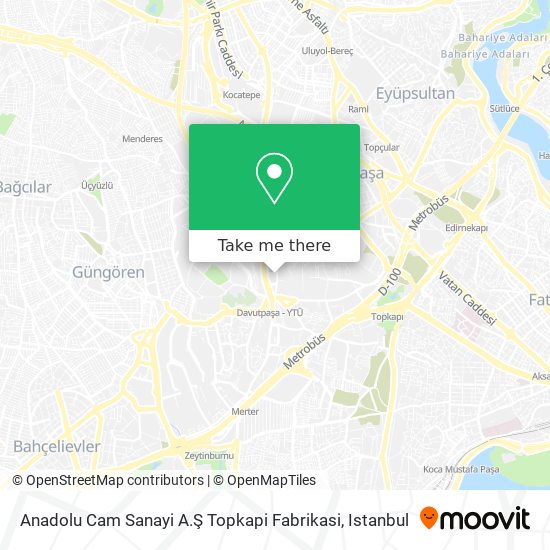 Anadolu Cam Sanayi A.Ş Topkapi Fabrikasi map