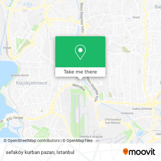 sefaköy kurban pazarı map