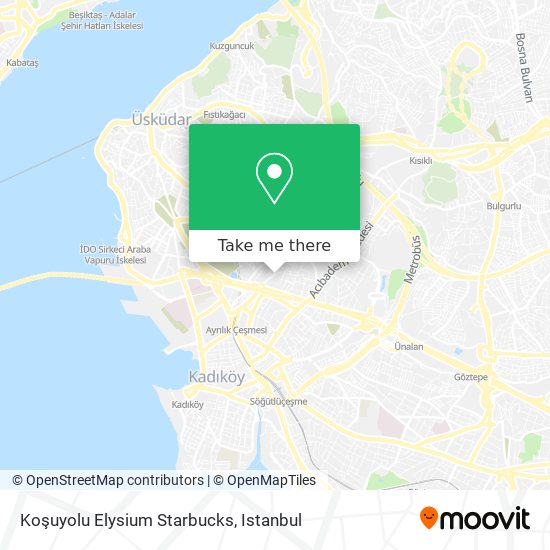 Koşuyolu Elysium Starbucks map