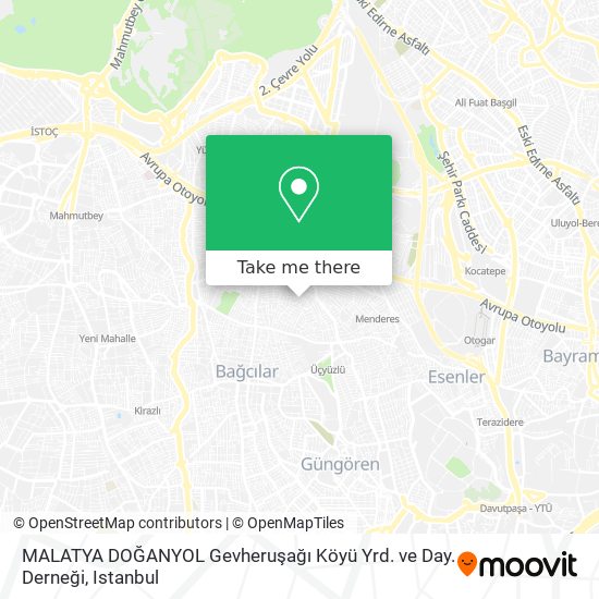 MALATYA DOĞANYOL Gevheruşağı Köyü Yrd. ve Day. Derneği map