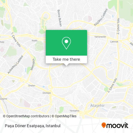 how to get to pasa doner esatpasa in atasehir by bus cable car train or metro