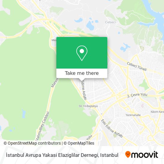 İstanbul Avrupa Yakasi Elaziglilar  Dernegi map