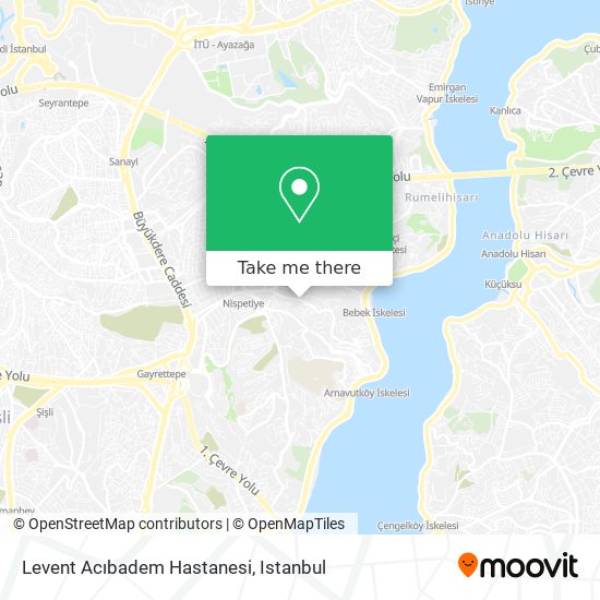 Levent Acıbadem Hastanesi map