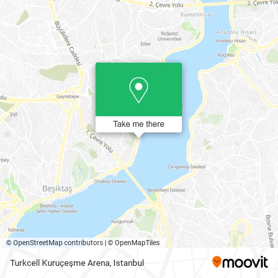Turkcell Kuruçeşme Arena map