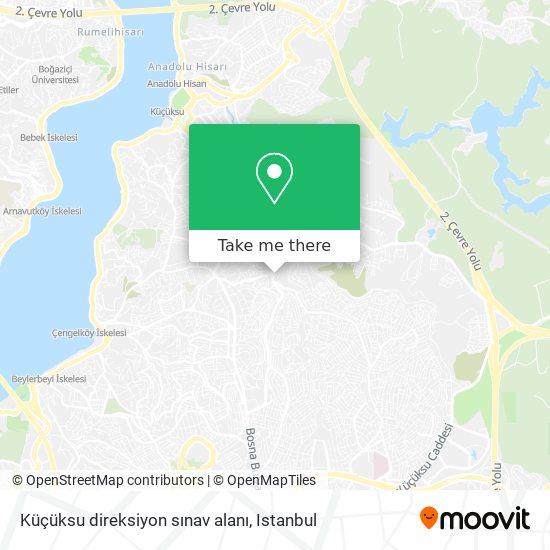 Küçüksu direksiyon sınav alanı map